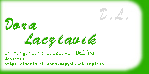 dora laczlavik business card